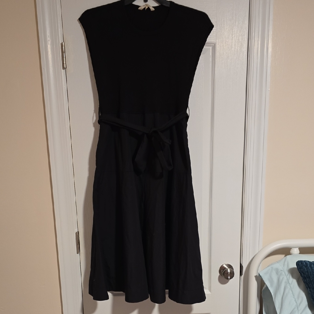 52 Seven Classic Black Midi Dress